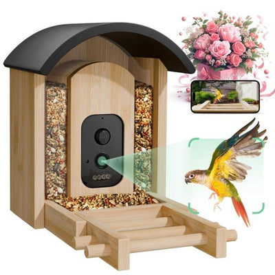 Bird Feeder with Camera Smart Bird Feeder for Outdoors  4MP HD Night Vision Camera 