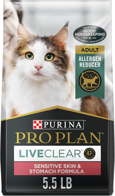 Purina Pro Plan Allergen Reducing, High Protein Cat Food, LIVECLEAR Salmon and Rice Formula - 3.5 Lb. Bag