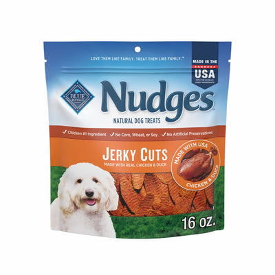Nudges Jerky Cuts Dog Treats Made with Real Chicken & Duck, 8-Oz. Bag