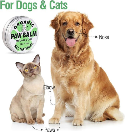 Organic Dog Paw and Nose Balm -2 Oz Pad Protector for Dogs & Cats