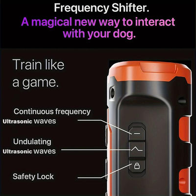 Rechargeable Dog Bark Control Tool, Handheld Dog Barking Deterrent with 3 Times Wave Transmitter & Range of 50 Feet, Professional Dog Training Solution, Pet Gear, Camping Gear