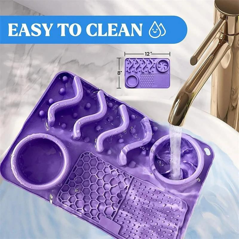 Slow Feeder 3 in 1 Dog Bowl & Licking Mat for Good Health & Mental Stimulation