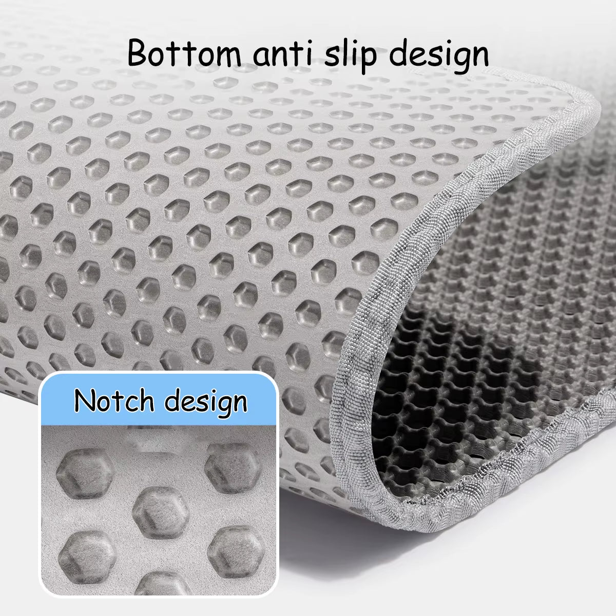 60CMX90CM Cat Litter Mat Waterproof Double Layer Pet Litter Box Mat 