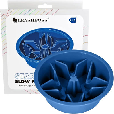 Leash Boss Puzzle Slow Feeder Dog Bowl, 2-Cup Maze, 7.5-8 Inch Opening for Large, Medium & Small Breeds - Puppy Feeder