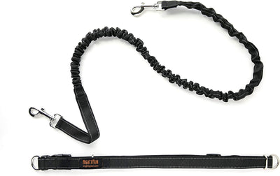 Mighty Paw Hands Free Dog Leash | Bungee Waist Leash for Dog Walking. Pet Running Hands Free Tether for Large, Medium & Small Breeds. Pet Waist Belt (36" - 48") up to 150 Lbs - Gray