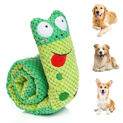 Anyask 2PCS Durable Squeaky Dog Toy, Plush Stuffed Animal with Crinkle Paper for Interactive Play, Plush Tug of War Toy Keeps Dogs Busy and Helps Puppies with Teething, Perfect for Small, Medium Dog, Not Suitable for Strong, Aggressive Chewers Dogs