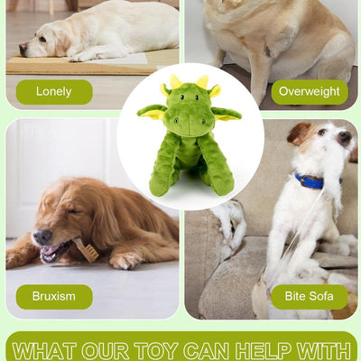 Anyask 2PCS Durable Squeaky Dog Toy, Plush Stuffed Animal with Crinkle Paper for Interactive Play, Plush Tug of War Toy Keeps Dogs Busy and Helps Puppies with Teething, Perfect for Small, Medium Dog, Not Suitable for Strong, Aggressive Chewers Dogs