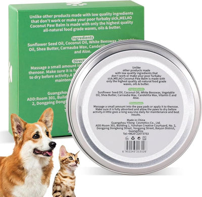 Organic Dog Paw and Nose Balm -2 Oz Pad Protector for Dogs & Cats