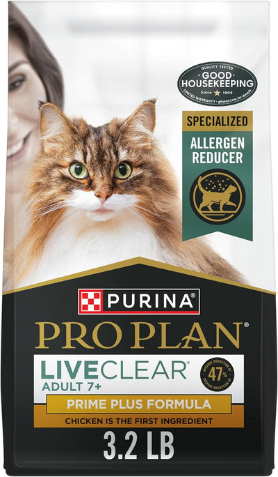 Purina Pro Plan Allergen Reducing, High Protein Cat Food, LIVECLEAR Salmon and Rice Formula - 3.5 Lb. Bag