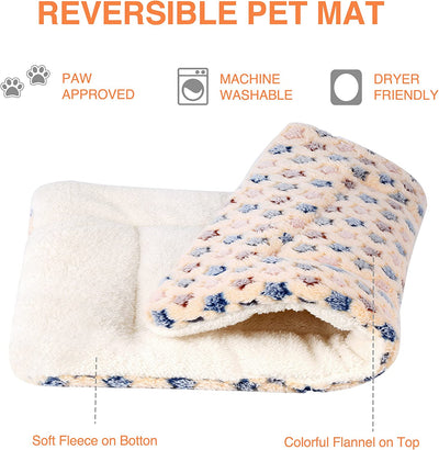 Dog Crate Pad - Ultra Soft Pet Bed with Cute Star Print, , Reversible Fleece Kennel Liner, Cat Bed 23 X 18 Inch Brown