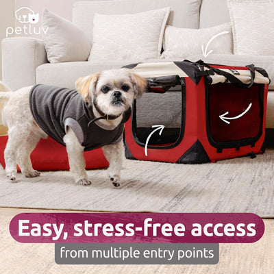 Large Cat Carrier & Dog Carrier for 2 Cats or Medium Dog. Soft Sided and Collapsible 