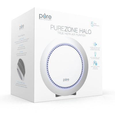 Purezone Halo Medium Room Air Purifier with 2 Stage Filtration - Graphite