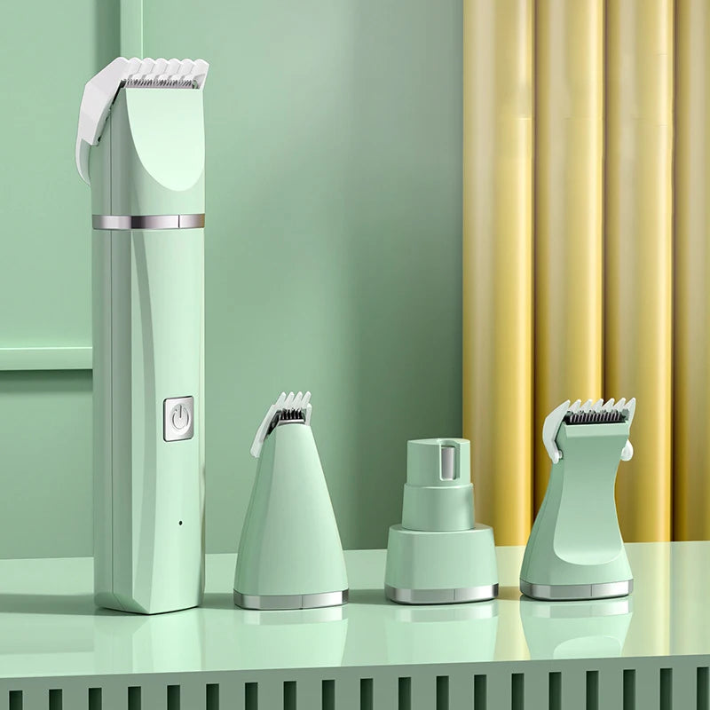 4 in 1 Electric Pet Hair Trimmer Grooming Clippers Nail Trimmer and Grinder Rechargeable Haircut Machine 