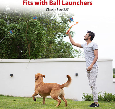 (3 Pack)Tennis Balls for Dogs, Squeaky Dog Tennis Balls for Exercise, High Bouncy Dog Balls Bright Colors 2.5 Inches