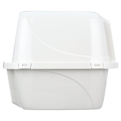 Pets Odor Control Large Enclosed Cat Litter Box, Hooded, Pearl, CP6