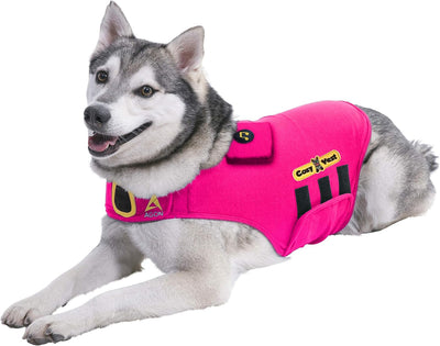 Cozyvest® Dog Anxiety Vest 3-In-1 Music & Aromatherapy Shirt, Relaxing Sound & Essential Oil Scent Jacket, Fireworks Thunder Separation & Thunderstorm Canine Stress Relief Coat (Gray, XL [65-110 Lbs])