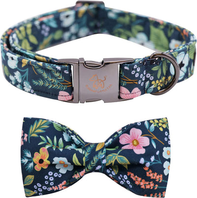 Elegant Little Tail Christmas Dog Collar, Pet Collar Soft with Comfy Bowtie Dog Collar Holiday Adjustable Pet Gift Collars for Small Medium Large Dogs