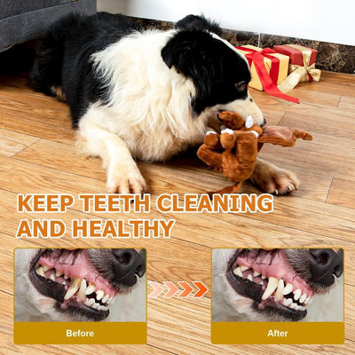 Anyask 2PCS Durable Squeaky Dog Toy, Plush Stuffed Animal with Crinkle Paper for Interactive Play, Plush Tug of War Toy Keeps Dogs Busy and Helps Puppies with Teething, Perfect for Small, Medium Dog, Not Suitable for Strong, Aggressive Chewers Dogs