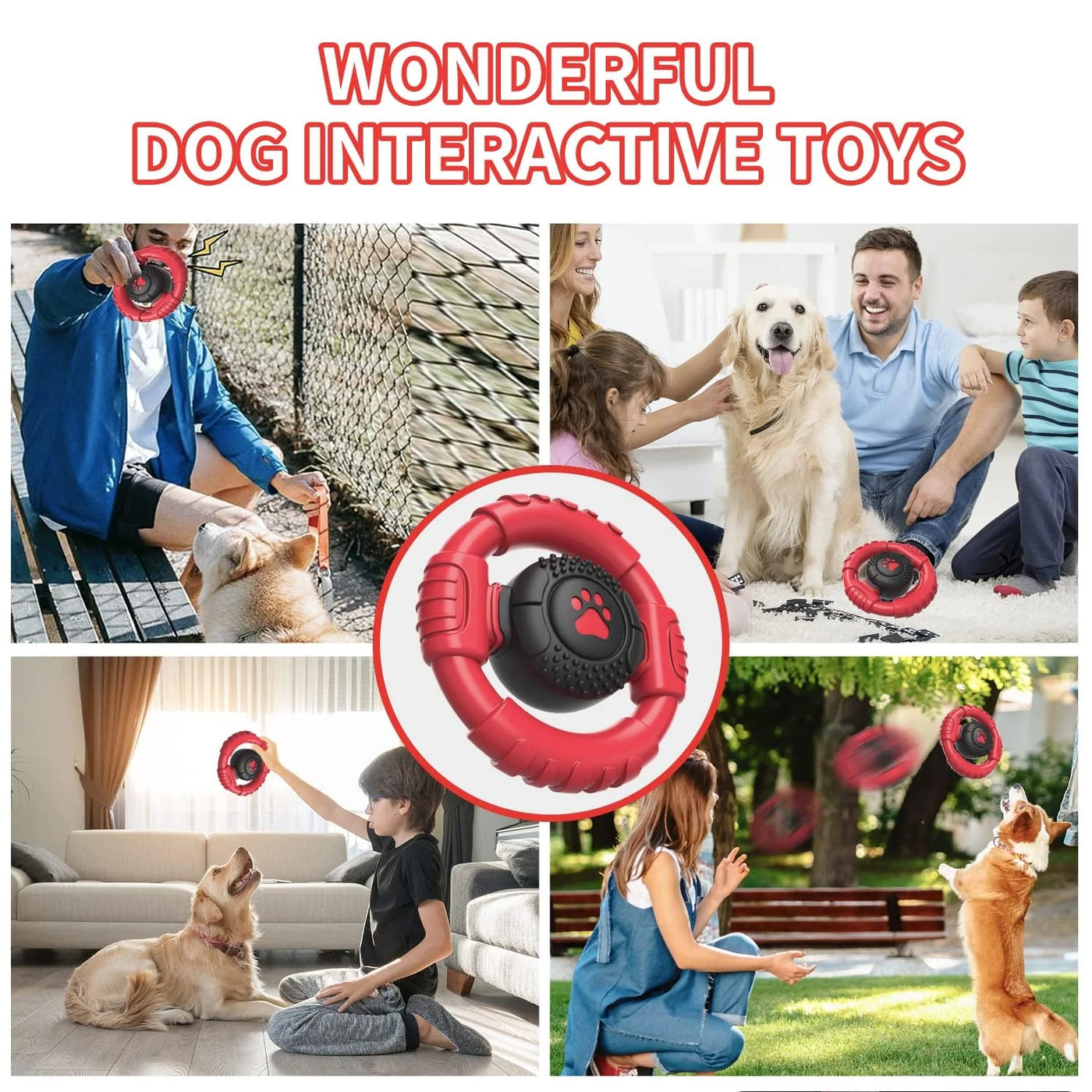 Extreme Tough Dog Chew Toys for Aggressive Chewers,Squeaky Toys 
