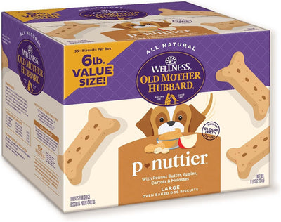 Medium to Large Dog Treats Wellness P-Nuttier ,Natural, Training Treats, Peanut Butter Flavor, Large Size, (6 Pound Box)