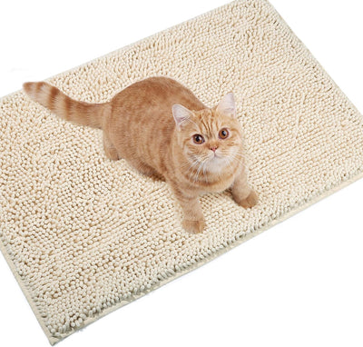 VIVAGLORY Cat Litter Mat, Litter Trapping Mat, 31"× 20" Machine Washable