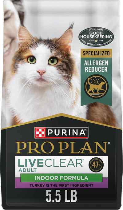 Purina Pro Plan Allergen Reducing, High Protein Cat Food, LIVECLEAR Salmon and Rice Formula - 3.5 Lb. Bag