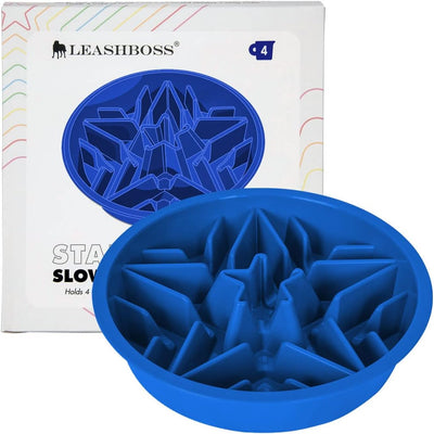 Leash Boss Puzzle Slow Feeder Dog Bowl, 2-Cup Maze, 7.5-8 Inch Opening for Large, Medium & Small Breeds - Puppy Feeder