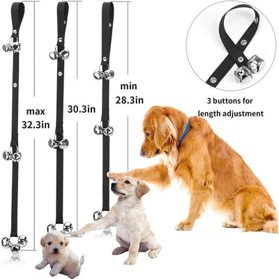 Puppy Bells Dog Doorbells for Door Knob/Potty/Go Outside-Dog Bells for Puppies Dogs Doggy Doggie Pooch Pet Cat for Dog Lovers- Quality-3 Snaps for Length Adjustment