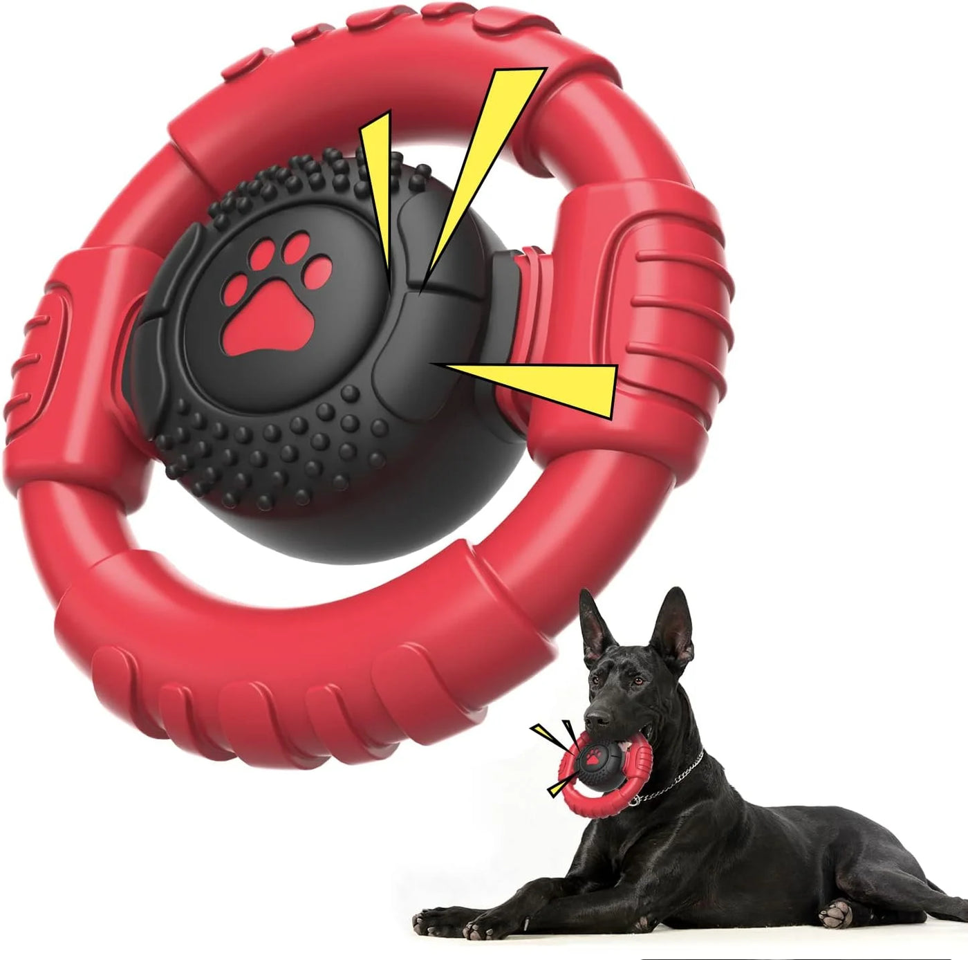 Extreme Tough Dog Chew Toys for Aggressive Chewers,Squeaky Toys 
