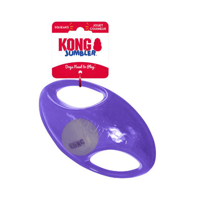 Durable Kong Jumbler Football - Interactive Dog Toy for Active Play