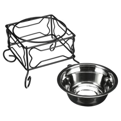 Elevated Stainless Steel Feeder Bowl with Stand