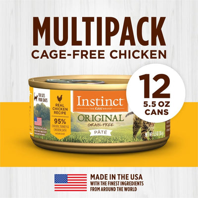 (Pack of 12)Original Grain Free Real Chicken Recipe Natural Wet Canned Cat Food, 5.5 Ounce (Pack of 12)