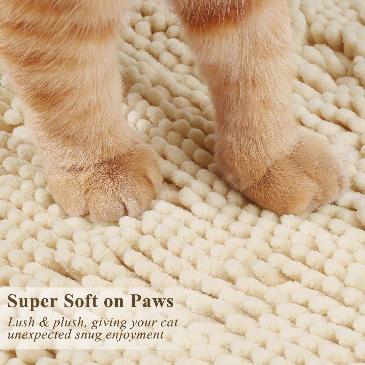 VIVAGLORY Cat Litter Mat, Litter Trapping Mat, 31"× 20" Machine Washable
