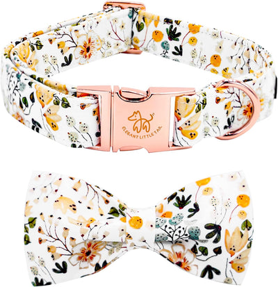 Elegant Little Tail Christmas Dog Collar, Pet Collar Soft with Comfy Bowtie Dog Collar Holiday Adjustable Pet Gift Collars for Small Medium Large Dogs