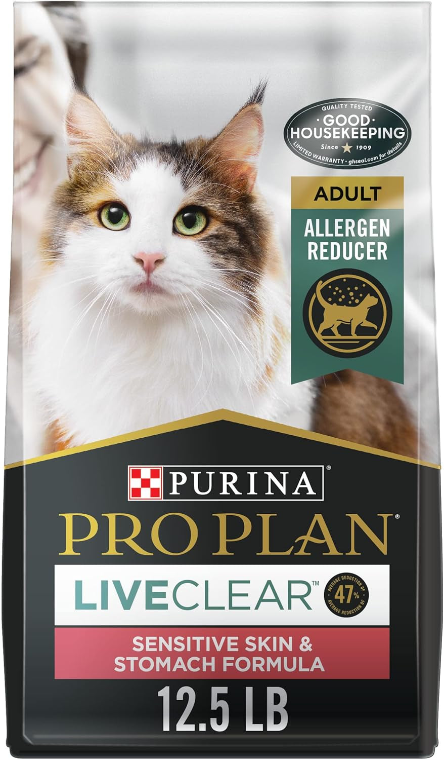 Purina Pro Plan Allergen Reducing, High Protein Cat Food, LIVECLEAR Salmon and Rice Formula - 3.5 Lb. Bag