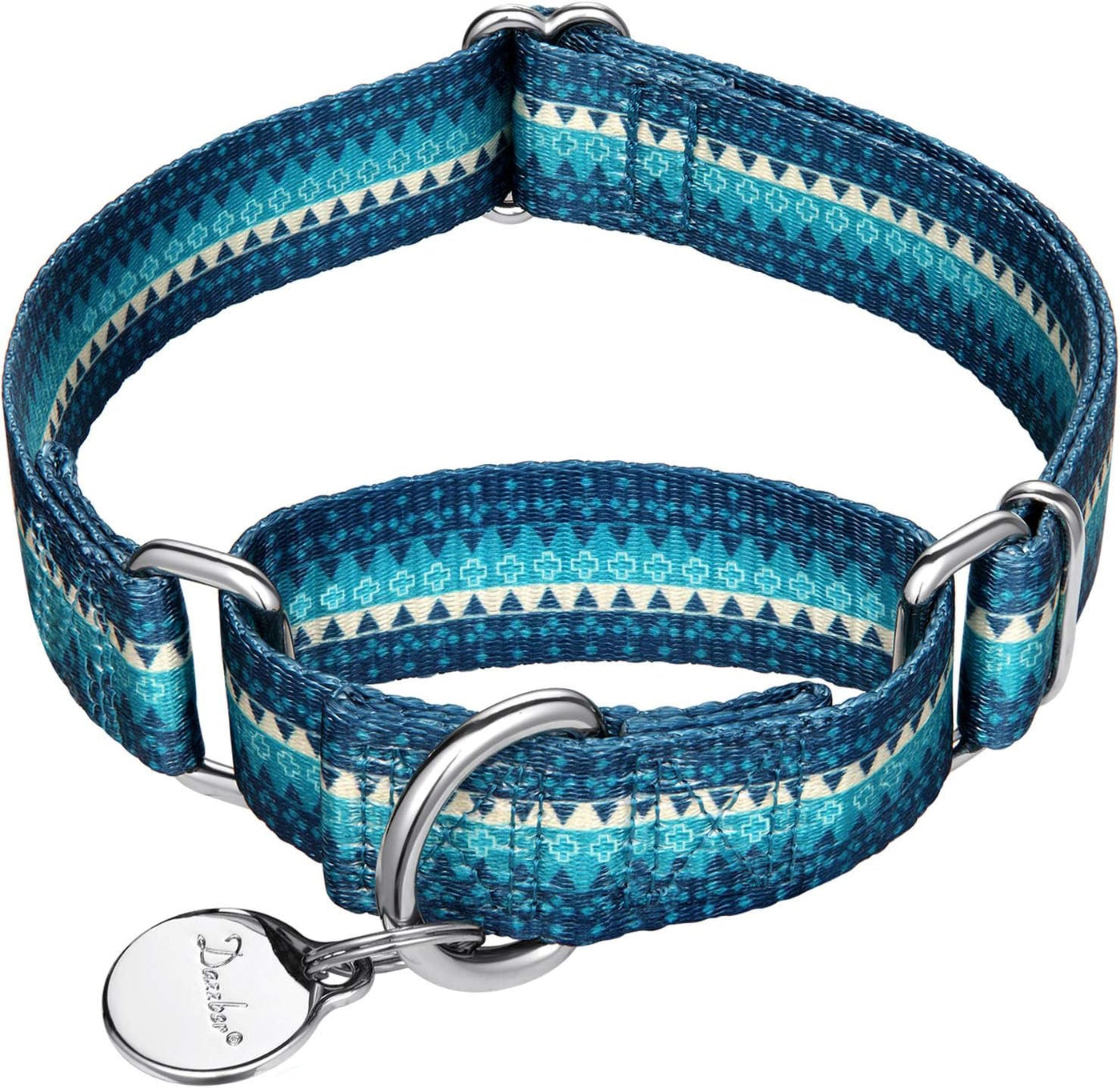 Martingale Collar Dog Collar No Pull Pet Collar Heavy Duty Dog Collar Medium and Large Dogs (Large, Turquoise)