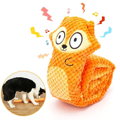 Anyask 2PCS Durable Squeaky Dog Toy, Plush Stuffed Animal with Crinkle Paper for Interactive Play, Plush Tug of War Toy Keeps Dogs Busy and Helps Puppies with Teething, Perfect for Small, Medium Dog, Not Suitable for Strong, Aggressive Chewers Dogs
