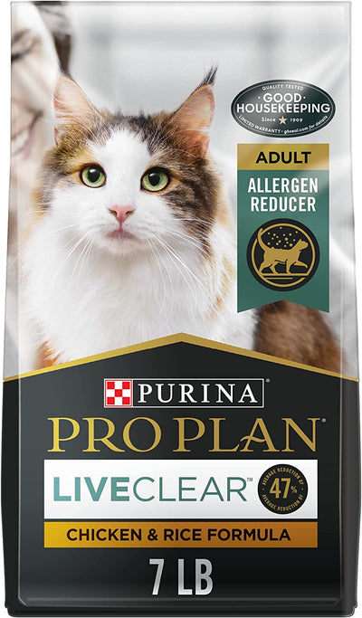 Purina Pro Plan Allergen Reducing, High Protein Cat Food, LIVECLEAR Salmon and Rice Formula - 3.5 Lb. Bag