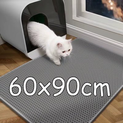 60CMX90CM Cat Litter Mat Waterproof Double Layer Pet Litter Box Mat 