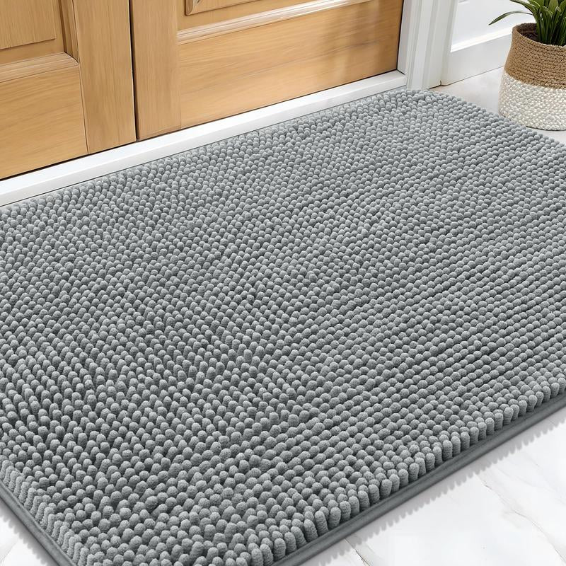 Dog Door Mat for Muddy Paws 30X20, Absorbs Moisture and Dirt (Grey)