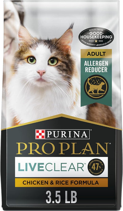Purina Pro Plan Allergen Reducing, High Protein Cat Food, LIVECLEAR Salmon and Rice Formula - 3.5 Lb. Bag
