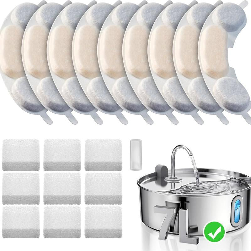 Dog Water Fountain for Large Dogs 7L/236Oz Stainless Steel Multi-Filtration Pet Fountain with Ultra-Quiet Pump