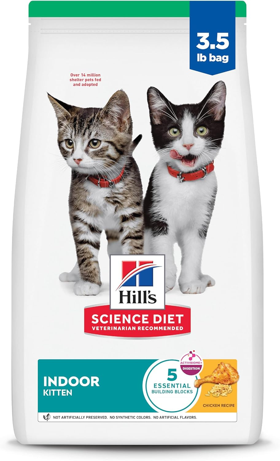 Dry Kitten Food Easy Digestion , Chicken Recipe, 3.5 Lb Bag