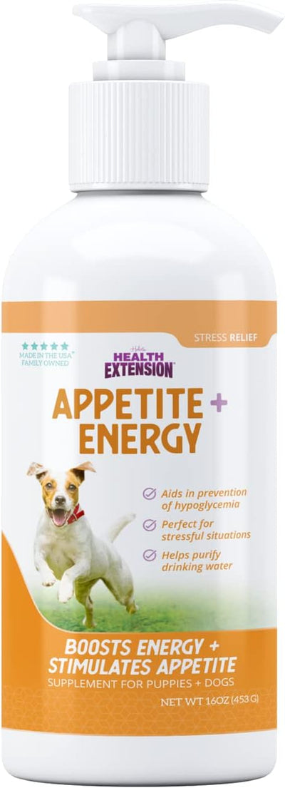 Health Extension Stress Relief Supplement for Dogs, 8Oz - Appetite & Energy Boost, Prevents Hypoglycemia, Enriched with Vitamin B