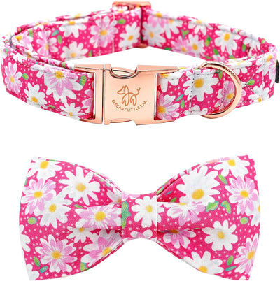 Elegant Little Tail Christmas Dog Collar, Pet Collar Soft with Comfy Bowtie Dog Collar Holiday Adjustable Pet Gift Collars for Small Medium Large Dogs