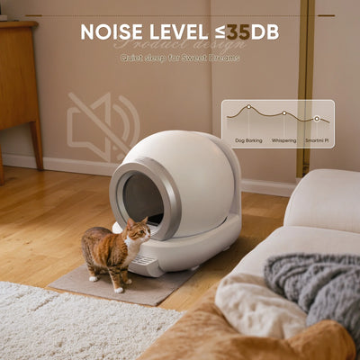 Automatic Self-Cleaning Cat Litter Box with Plastic Pad, with APP Control