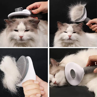 Pet Hair Remover Brush – Self-Cleaning Deshedding Grooming Comb for Dogs & Cats