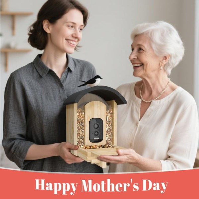 Bird Feeder with Camera Smart Bird Feeder for Outdoors  4MP HD Night Vision Camera 