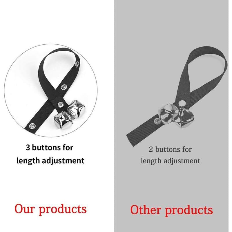 Puppy Bells Dog Doorbells for Door Knob/Potty/Go Outside-Dog Bells for Puppies Dogs Doggy Doggie Pooch Pet Cat for Dog Lovers- Quality-3 Snaps for Length Adjustment