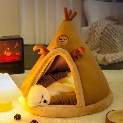 CozyPaws Tent Nest – All-Season Hideaway Bed for Dogs and Cats